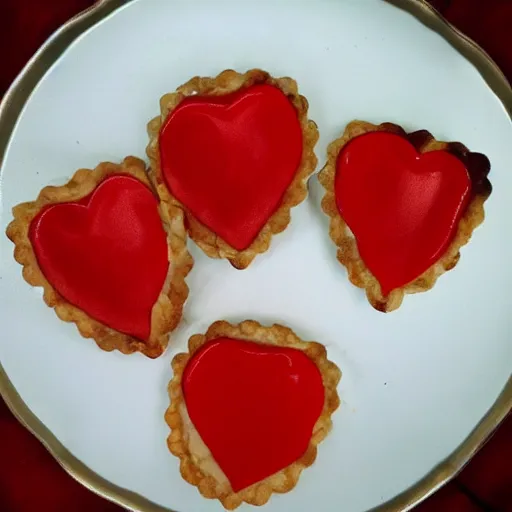 Prompt: the queen of hearts, she made some tarts, all on a summer's day