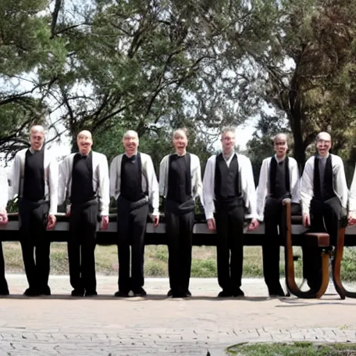 Image similar to the world's longest piano with a group of men standing next to it showing its size.