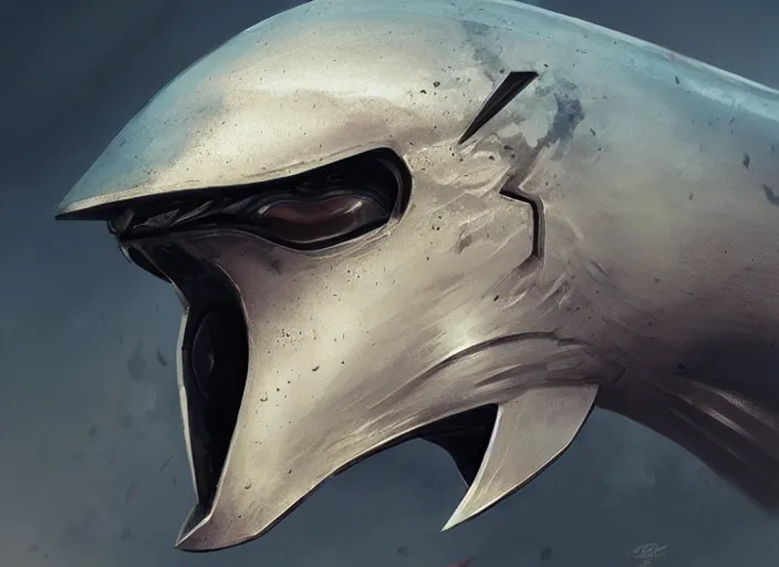 Prompt: thresher shark knight helmet, masterpiece, highly detailed, scifi, deep focus, elegant, digital painting, street art, trending artstation, sharp focus, shading, dramatic illumination, ultra realistic, 4 k, art by greg rutkowski wlop rossdraws