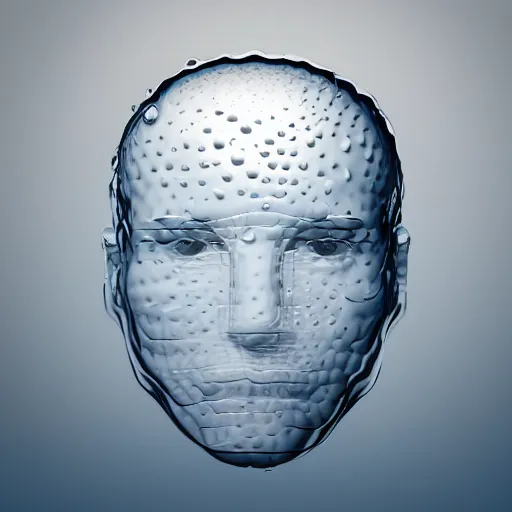 Prompt: a human head made out of water logo icon, minimalistic, small, water manipulation, ray tracing, sharp focus, 8 k resolution