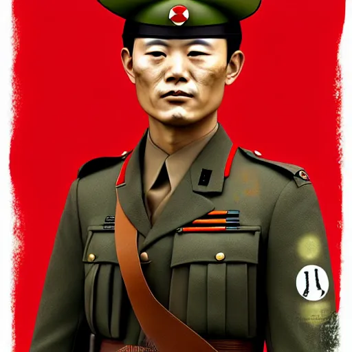 Image similar to japan soldier in world war 2, design by emanuele dascanio and robin eley and dru blair and karol blak