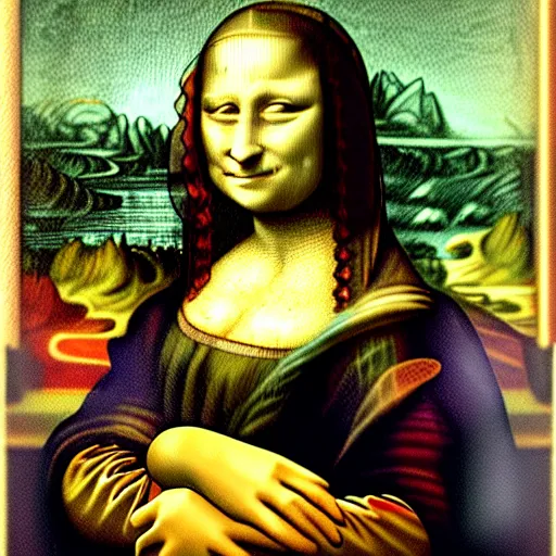 Mona Lisa by Vincent Van Gogh | Stable Diffusion