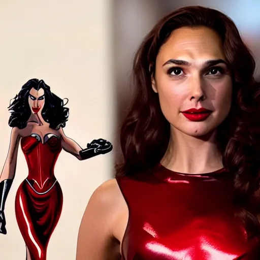 Prompt: gal gadot as jessica rabbit