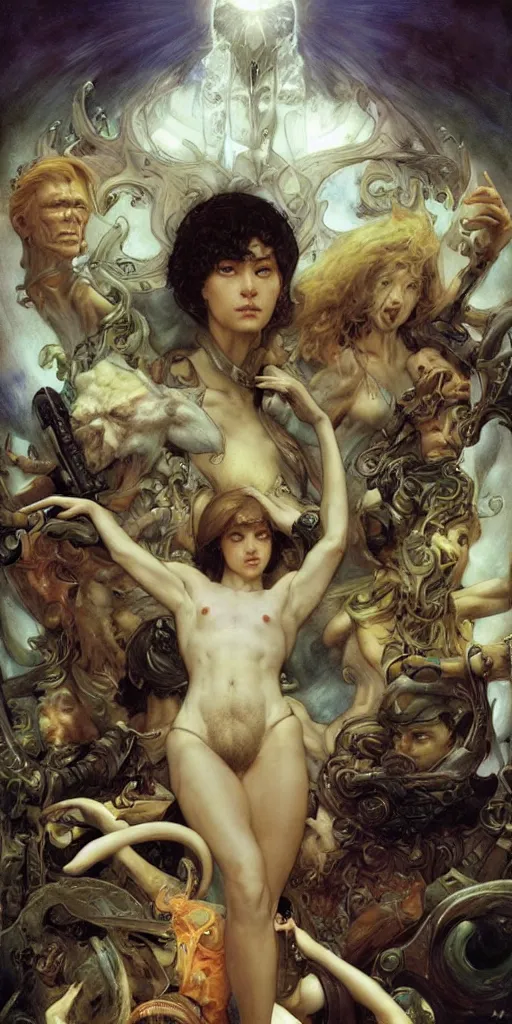 Image similar to epic masterpiece the meaning of life, by Edgar Maxence and Ross Tran and Michael Whelan, boris vallejo