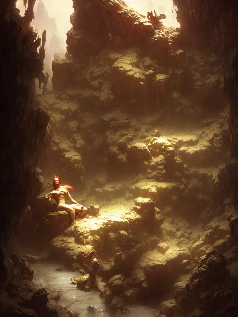 Image similar to cave troll by bayard wu, anna podedworna, gaston bussiere, greg rutkowski