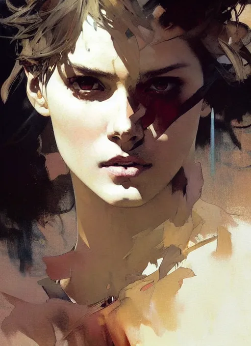 Image similar to beautiful neutral earth toned palette knife painting artwork by yoji shinkawa jeremy mann, 💃, charlie bowater and magali villeneuve and alphonse mucha, gaston bussiere, craig mullins, j. c. leyendecker, by artgerm