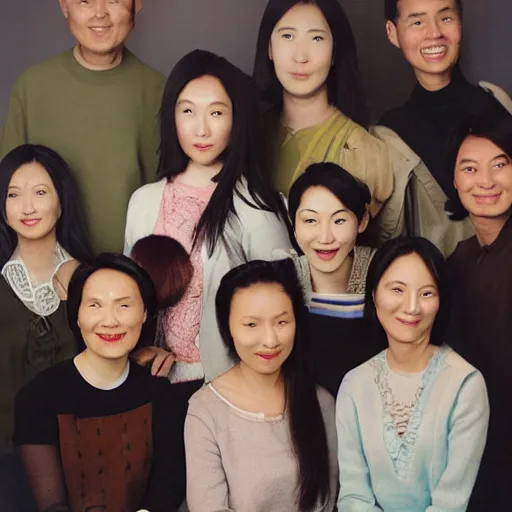 Image similar to 2 0 0 0 s photomakers studio photo of 5 twenty year old asians