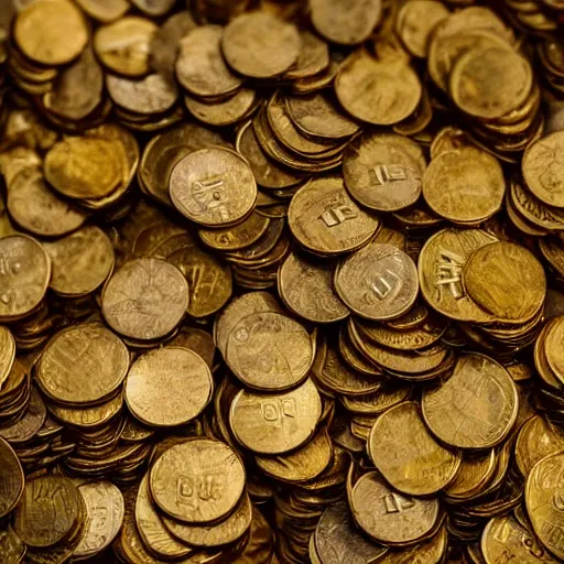 Image similar to millions of gold coins in a pile