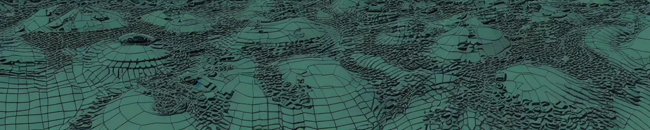 Prompt: retro sci-fi alien world 3d topographical map