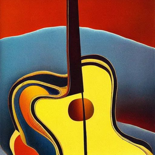 Image similar to fender guitar by salvador dali