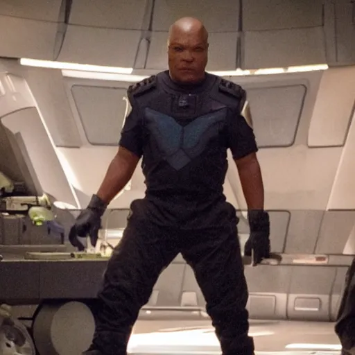 Image similar to Teal'c from Stargate SG1 in The Expanse