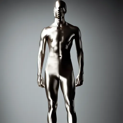 Prompt: a portrait beautiful athletic male holographic metal manequin, photographed by erwin olaf