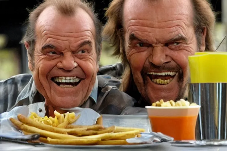 Prompt: Jack Nicholson Happy Meal