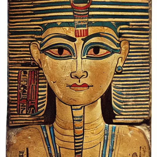 Prompt: ancient egyptian papyrus art painting of william s. burroughs