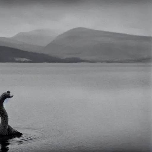 Prompt: baby nessie, loch monster