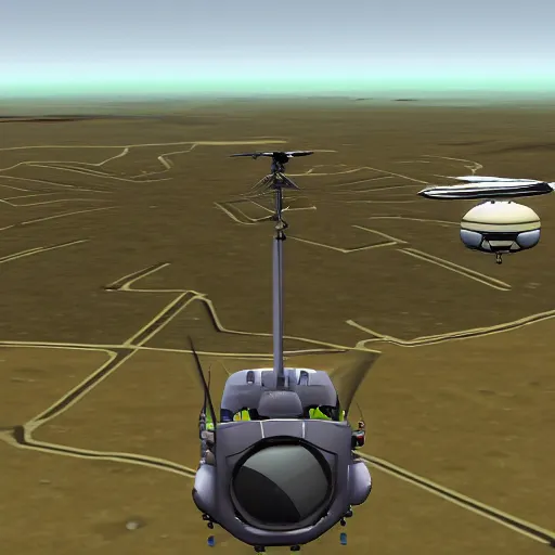 Prompt: helicopter in Kerbal Space Program