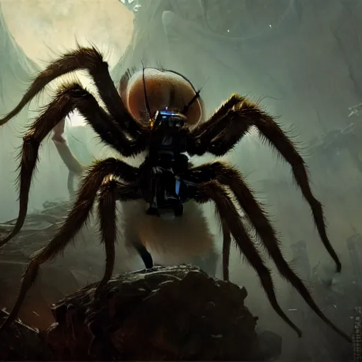 Prompt: a white giant spider crawl out of a wolf mouth by gaston bussiere, bayard wu, greg rutkowski, giger, maxim verehin, greg rutkowski, masterpiece, sharp focus, cinematic lightning - h 7 6 8