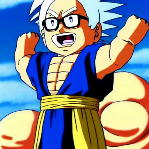 Image similar to Hayao Miyazaki character in Dragonball Z