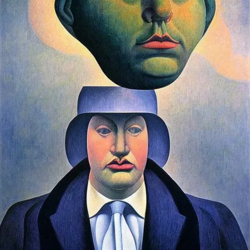 Image similar to figurative avant garde post - morden monumental dynamic interior portrait by magritte and edward hopper, inspired by william blake and gaugin, illusion surreal art, highly conceptual figurative art, intricate detailed illustration, controversial poster art