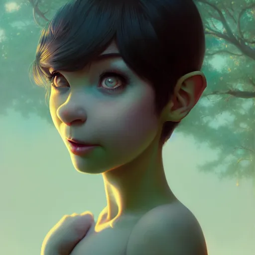 Image similar to shrek by tom bagshaw and ilya kuvshinov, rtx reflections, octane render 1 2 8 k, extreme high intricate details by wlop, digital anime art by ross tran, wide shot, close up shot, composition by sana takeda, dramatic lighting by greg rutkowski