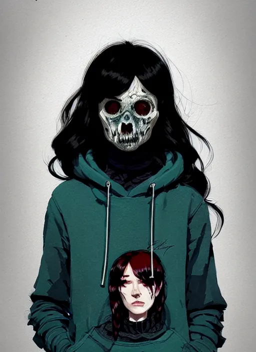 Image similar to highly detailed portrait of a the corpser, tartan hoody, photographic realistic background, ringlet hair by atey ghailan, by greg rutkowski, by greg tocchini, by james gilleard, by joe fenton, by kaethe butcher, gradient blue, black, and white color scheme, trending in pinterest, award winning details