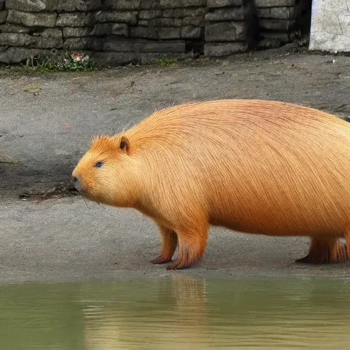 Prompt: anime capybara