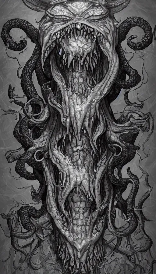 Image similar to monster lovecraft, artstation