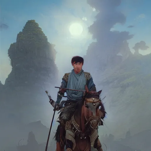 Prompt: Hyper realistic detailed portrait of Kurdish samurai, Stephen Bliss, unreal engine, fantasy art by Greg Rutkowski, Loish, Rhads, ferdinand knab, Makoto Shinkai and Lois van baarle, ilya kuvshinov, rossdraws, Tom Bagshaw, alphonse mucha, global illumination, radiant light, detailed and intricate environment, highly detailed, award winning art