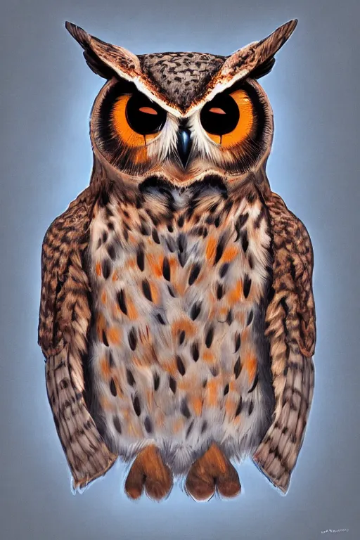 Image similar to mars owl, highly detailed, digital art, sharp focus, trending on art station