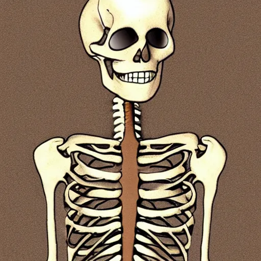 Image similar to beautiful skeleton bio teacher