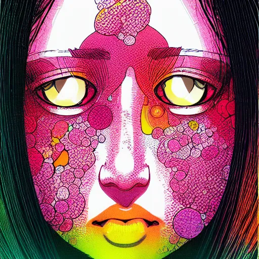 Image similar to a portrait of a girl by inio asano, beeple and james jean, hiroyuki takahashi color scheme