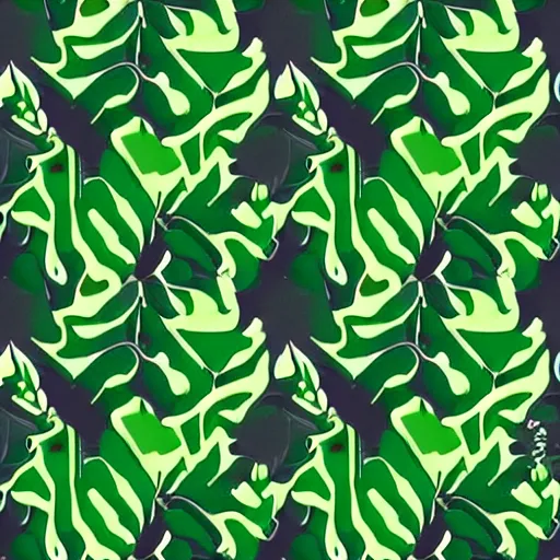 Image similar to repeating pattern, seamless. monstera, hand drawn, green, flat color, minimalistic, leaf design, symmetry