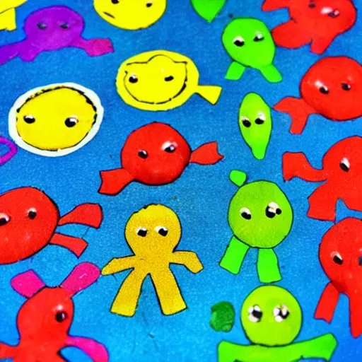 Image similar to a beautiful photo of baby aliens at kindergarten, very detailed, masterpiece, photorealistic