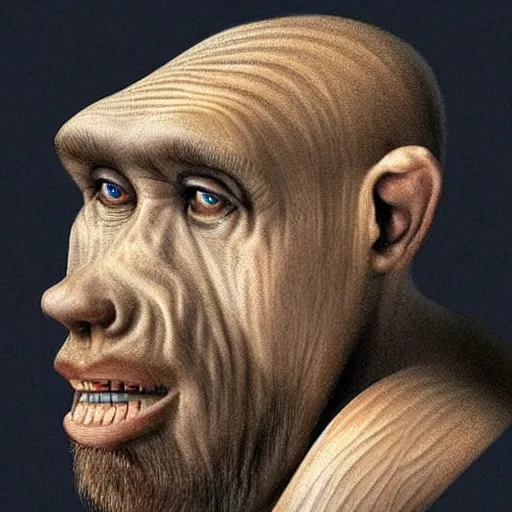 Image similar to Nine depictions of human faces from Neanderthal to Modern Human and beyond showing what humans may look like in the future