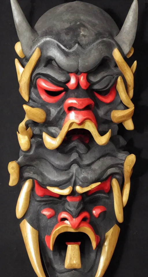 Image similar to oni mask japanese style, demon slayer