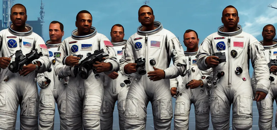 Image similar to Astronauts in GTA 5 Loading Screen Style