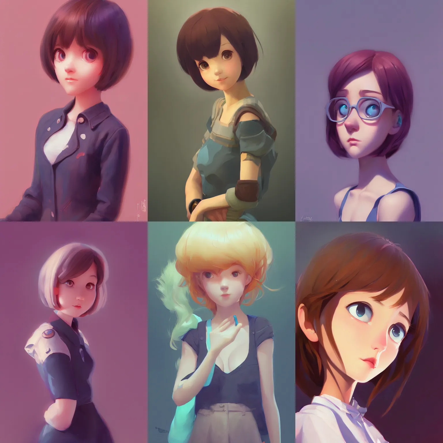 Prompt: a portrait of a cute female pixar character, pixar film setting, vivid colors, soft lighting, atmospheric, cinematic, moody, in the style of ilya kuvshinov and range murata, krenz cushart, rule of thirds, oil on canvas, 8 k