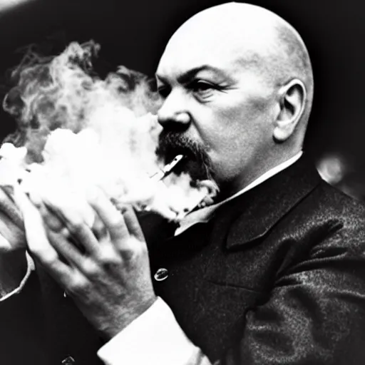 Image similar to lenin smokes french fries