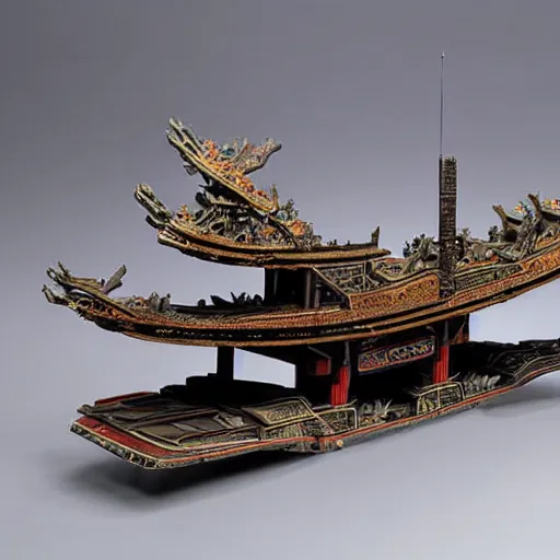 Image similar to A spaceship made in Tang dynasty