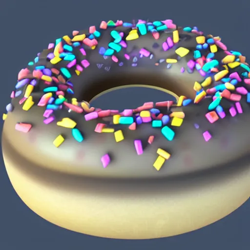 Prompt: 3d render of donut 4k