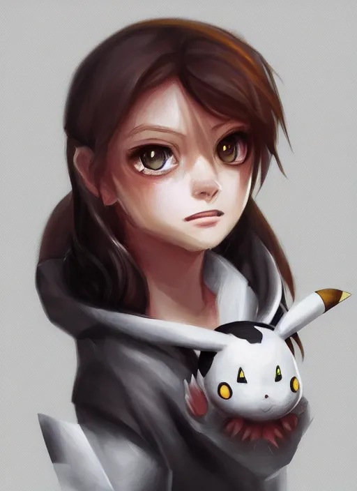 Image similar to a portrait of a pikachu as a human, grim - lighting, high - contrast, intricate, elegant, highly detailed, digital painting, artstation, concept art, smooth, sharp focus, illustration