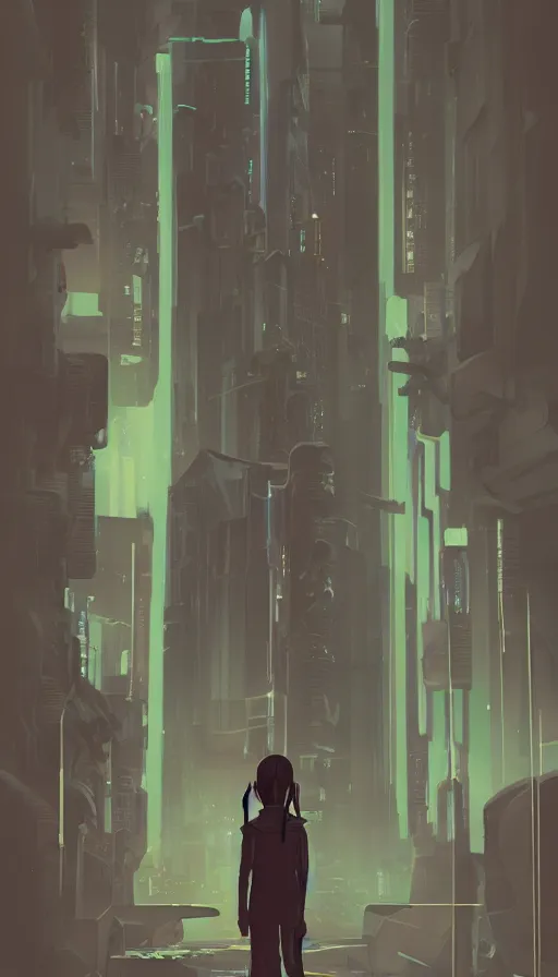 Image similar to cyberpunk wednesday addams, sharp focus, james gilleard, cinematic, game art, extremely detailed digital painting, print