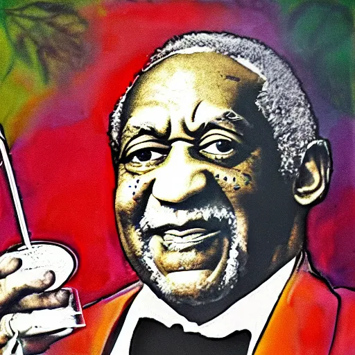 Prompt: bill cosby mixologist by jeffrey mann