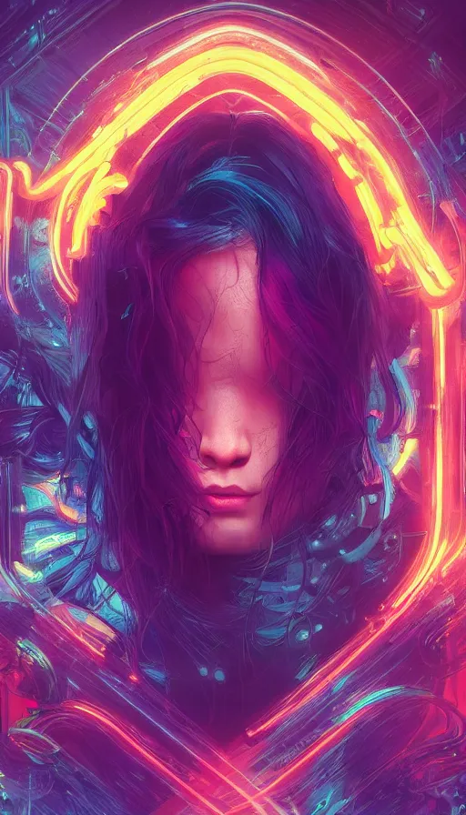 Prompt: no mercy, altered carbon, neon, dreamy vibe, fibonacci, sweat drops, insane intricate, highly detailed, cinematic, atmospheric. digital painting, artstation, concept art, smooth, sharp focus, illustration, unreal engine 5, 8 k, art by artgerm and greg rutkowski and alphonse mucha, laura sava, laura palmer