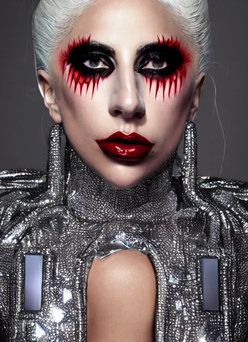 Image similar to lady gaga by nick knight, born this way, born this way album, red weapon 8 k s 3 5, cooke anamorphic / i lenses, highly detailed, cinematic lighting