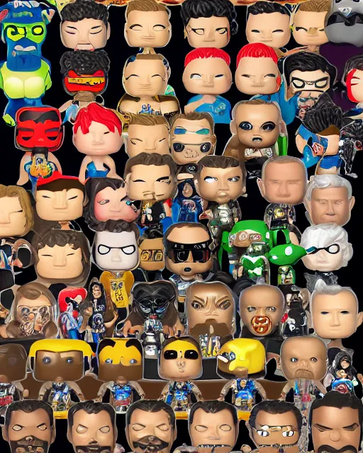 Image similar to Wrestler Funko Pop. Photographic, photography