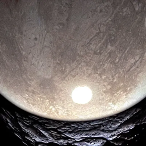 Image similar to Sunrise as seen from underneath the surface of the ocean on Jupiter's Moon Europa