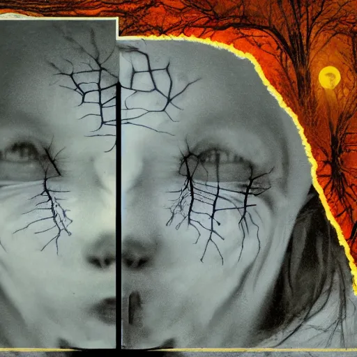 Prompt: reconstruction of a nightmare using neural imagery. Horrifying and disturbing!