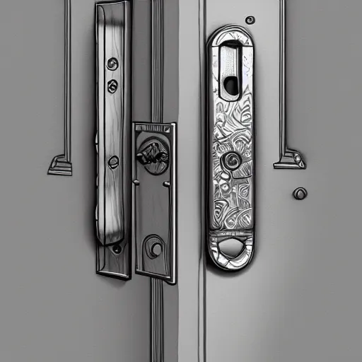 Image similar to the room of door latches, concept art, trending on artstation, highly detailed, intricate, sharp focus, digital art, 8 k