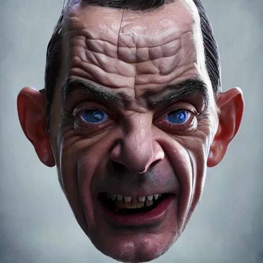 Prompt: Very very very very highly detailed epic central composition photo of Mr Bean as Thanos face, intricate, extremely detailed, digital painting, smooth, sharp focus, illustration, happy lighting, incredible art by Brooke Shaden, artstation, concept art, Octane render in Maya and Houdini